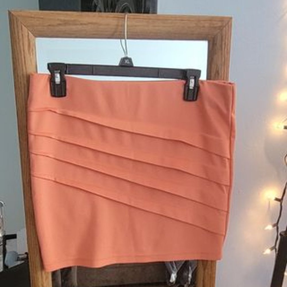 Charlotte Russe Bodycon Coral Mini Skirt